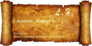 Laudesz Humbert névjegykártya
